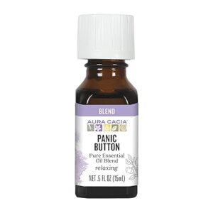 Aura Cacia Panic Button Neroli & Rose Essential Oil, 0.5 FZ