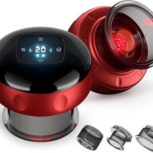 2 Pack Cupping Set, 7-in-1 Smart Cupping Therapy Massager. Red Light Cupping Therapy Set with 2 Modes for Targeted Muscle Soreness,Tighter Skin,Cupping Kit with 20 Levels Suction and Heat